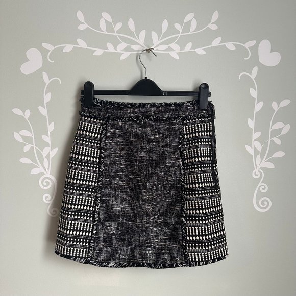 French Connection Jacquard Tweed Skirt - Picture 3 of 9
